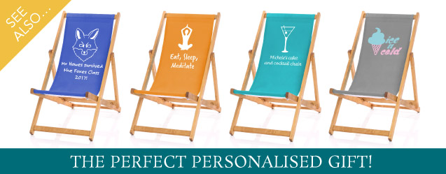 Personalised deck chairs with canvas fabric