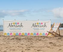 Abersoch windbreak and deckchair