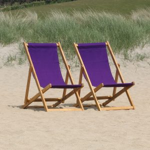 purple deckchair