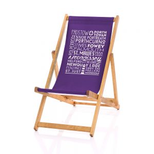 Cornwall Place Names Purple Deckchair